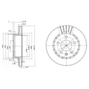 BG2384 DELPHI Гальмівний диск BG2384 DELPHI