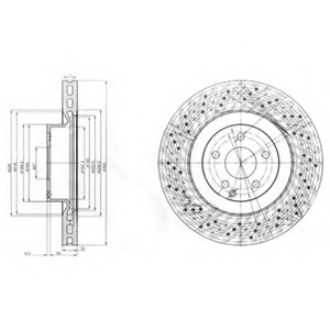 BG9057 DELPHI Гальмівний диск BG9057 DELPHI