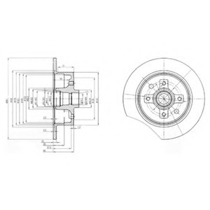 BG2571 DELPHI Гальмівний диск BG2571 DELPHI