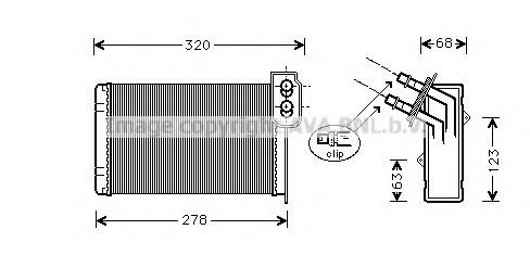 RTA 6099 AVA COOLING Радиатор, отоление салона AVA