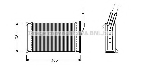 FD 6093 AVA COOLING Радиатор, отоление салона AVA