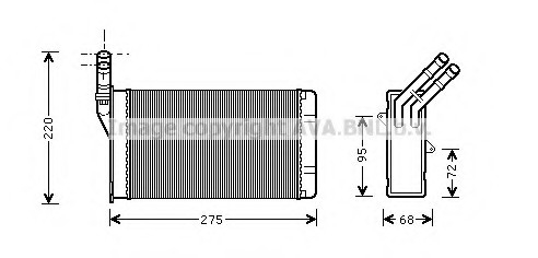 CN 6055 AVA COOLING Радіатор, опалення салону AVA