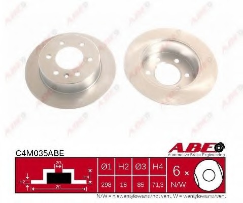 C4M035ABE ABE (Польша) Гальмівний диск C4M035ABE ABE