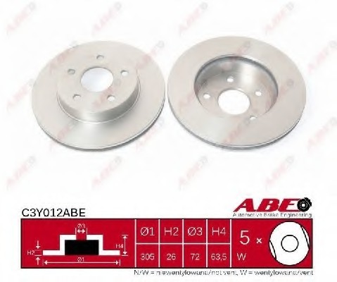 C3Y012ABE ABE (Польша) Гальмівний диск