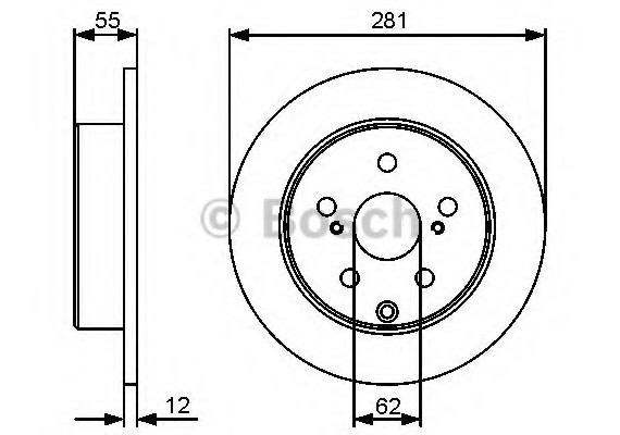 0 986 479 419 BOSCH Гальмівний диск (пр-во Bosch)