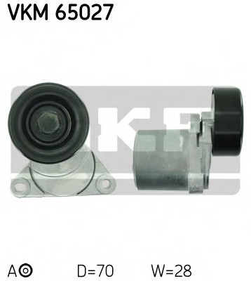 VKM 65027 SKF Натяжний ролик, поліклиновий ремінь SKF