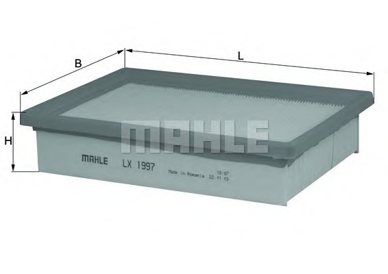 LX1997 KNECHT Фільтр повітря LX1997 KNECHT