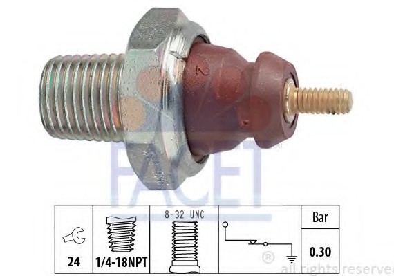 7.0011 FACET Датчик тиску масла FACET