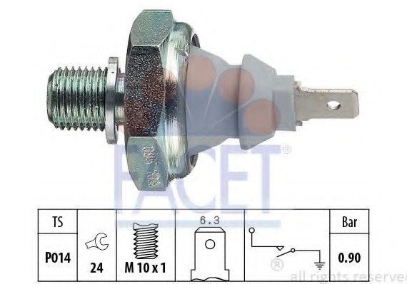 7.0095 FACET Датчик давления масла FACET