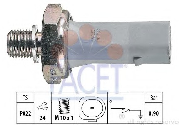 7.0134 FACET Датчик давления масла FACET