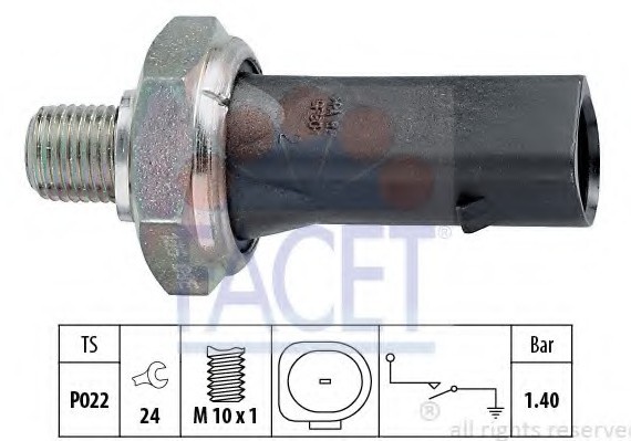 7.0135 FACET Датчик давления масла FACET