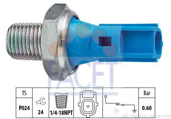 7.0147 FACET Датчик давления масла FACET