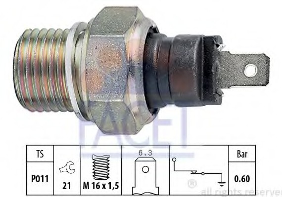 7.0021 FACET Датчик давления масла FACET