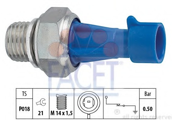 7.0143 FACET Датчик давления масла FACET