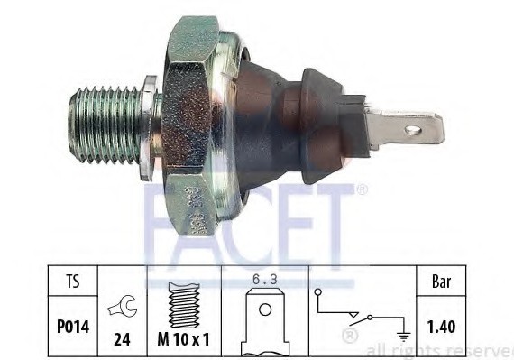 7.0046 FACET Датчик давления масла FACET