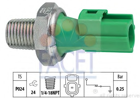 7.0146 FACET Датчик тиску масла FACET