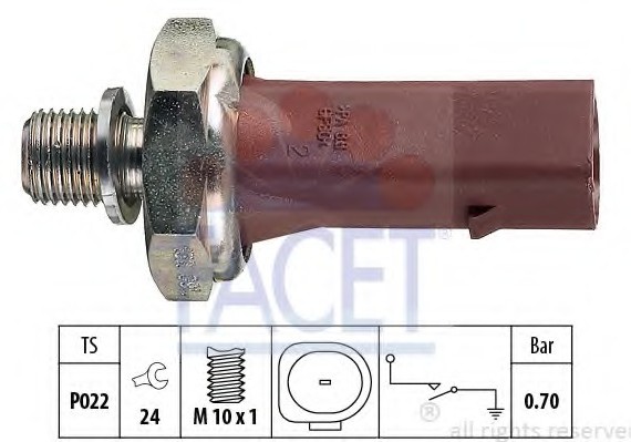 7.0132 FACET Датчик давления масла FACET