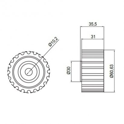 GT50540 GMB (Корея) Натяжной ролик (пр-во GMB)