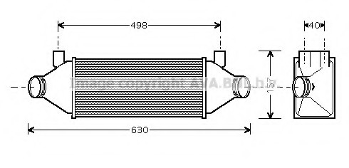 FDA 4314 AVA COOLING Інтеркулер Ford Transit 2.4TDDI (00-)