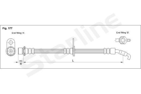 HA EB.1267 Starline Тормозной шланг STARLINE