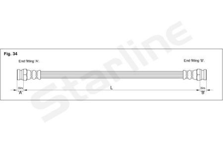 HA DG.1210 Starline Тормозной шланг STARLINE