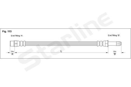 HA DE.1216 Starline Тормозной шланг STARLINE