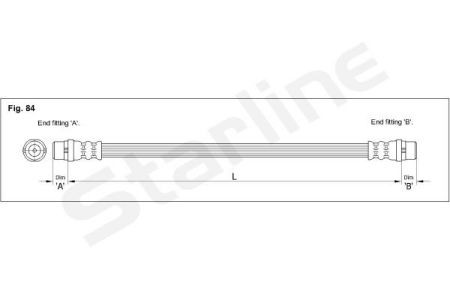 HA C.1228 Starline Тормозной шланг STARLINE