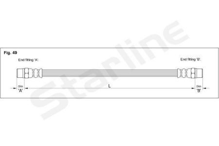 HA C.1204 Starline Тормозной шланг STARLINE