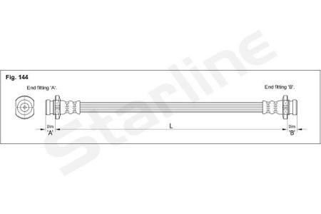 HA F.1203 Starline Гальмівний шланг STARLINE