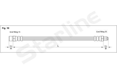 HA EG.1219 Starline Тормозной шланг STARLINE