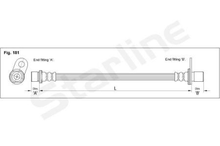 HA EB.1286 Starline Тормозной шланг STARLINE