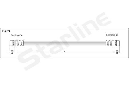 HA G.1227 Starline Тормозной шланг STARLINE