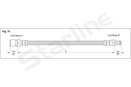 HA AA.1306 Starline Тормозной шланг STARLINE