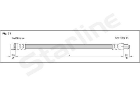 HA DA.1226 Starline Тормозной шланг STARLINE