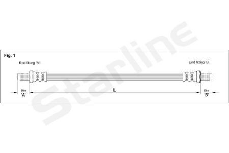 HA AC.1229 Starline Гальмівний шланг STARLINE