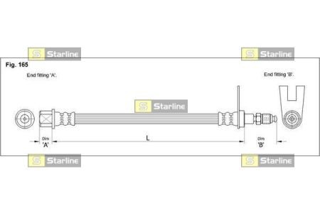 HA CE.1242 Starline Гальмівний шланг STARLINE