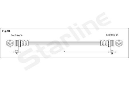 HA BB.1214 Starline Гальмівний шланг STARLINE