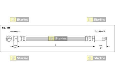 HA ST.1243 Starline Гальмівний шланг STARLINE