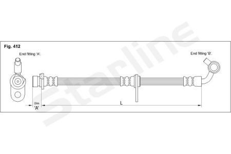 HA ST.1241 Starline Гальмівний шланг STARLINE