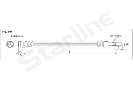 HA ST.1230 Starline Гальмівний шланг STARLINE