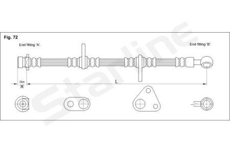 HA AB.1216 Starline Тормозной шланг STARLINE