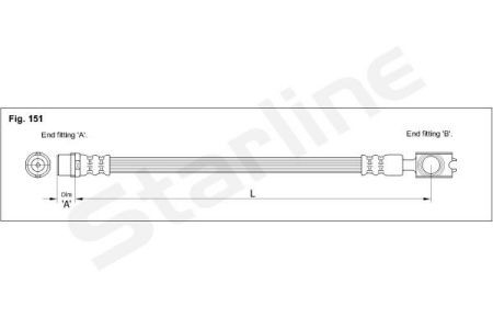 HA C.1229 Starline Тормозной шланг STARLINE