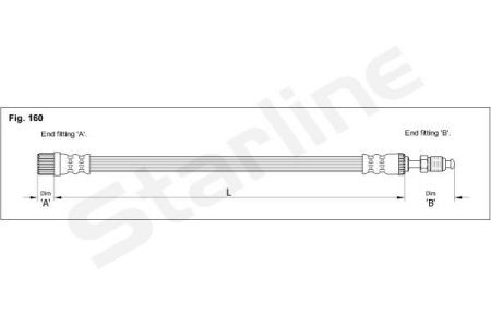 HA CE.1216 Starline Тормозной шланг STARLINE