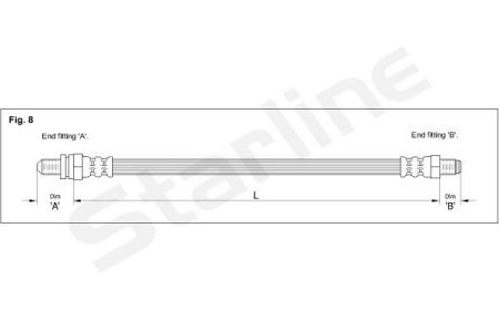 HA AC.1259 Starline Гальмівний шланг STARLINE