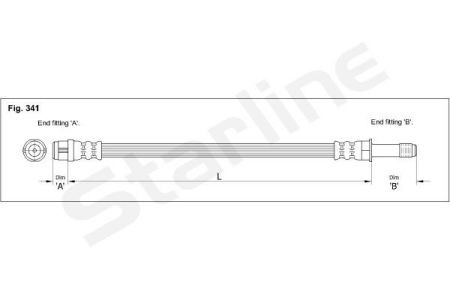 HA ST.1200 Starline Тормозной шланг STARLINE