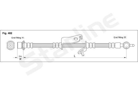 HA ST.1215 Starline Гальмівний шланг STARLINE