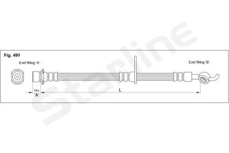 HA ST.1217 Starline Тормозной шланг STARLINE