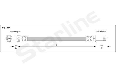 HA E.1217 Starline Тормозной шланг STARLINE