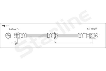 HA DG.1211 Starline Тормозной шланг STARLINE