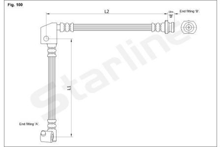 HA BH.1266 Starline Тормозной шланг STARLINE